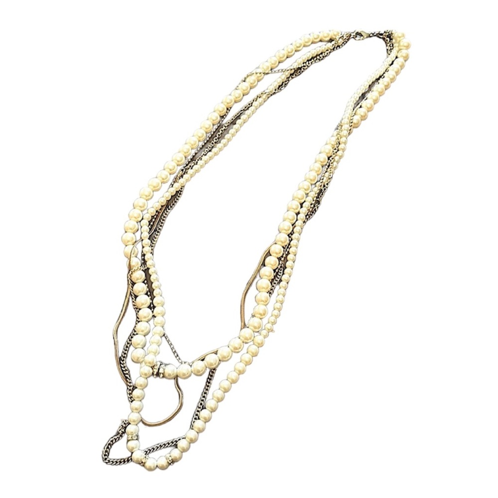 PEARL AND GOLD NECKLACE EUC